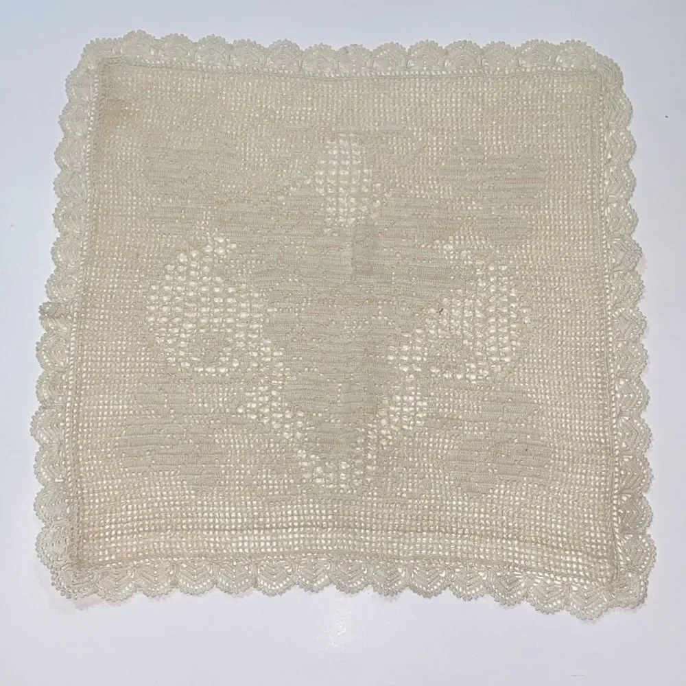 Vinegar Handmade Embroidered Standard Size16”x16” Pillow Case
